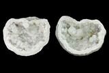 Keokuk Geode with Calcite & Pyrite (Both Halves) - Missouri #144766-1